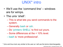UNIX intro