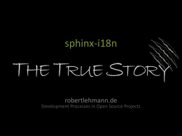 sphinx-i18n: The True Story