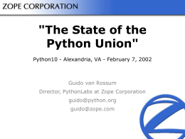 The State of the Python Union