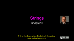 Strings - PythonLearn