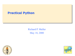 Practical Python - California Institute of Technology
