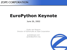 EuroPython Keynote