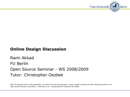 Online Design Discussion