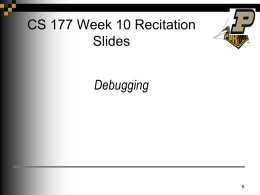 Week 10 Recitation - Purdue CS Wiki/Application server