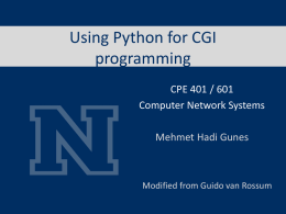 Using Python for CGI programming
