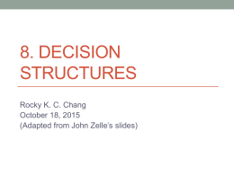 Decision structures - comp