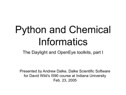 PPT - Dalke Scientific Software