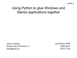 Using Python to glue Windows and AS/400 applications together