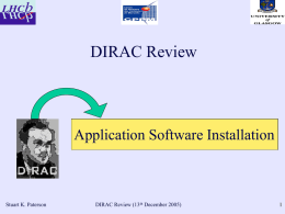 DIRAC Review
