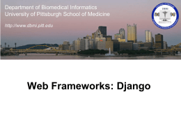 Django - Pitt Department of Biomedical Informatics