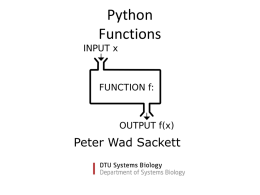 Python Functions - CBS