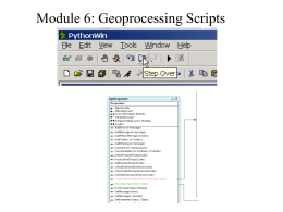 Geoprocessing Scripts