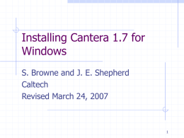 Installing Cantera 1.5.5 for Windows