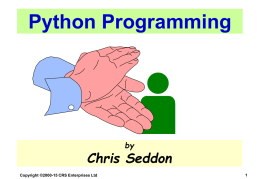 Python Advanced (Powerpoint)