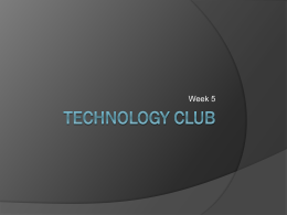 Technology Club - ScribblersandRobots