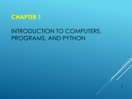 Chapter 1 Introduction to Java