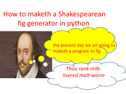 How to create a Shakespearean insult generator in python