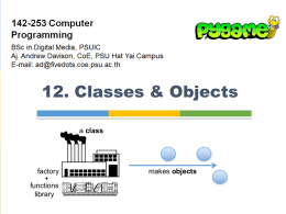12. Classes and Objectsx