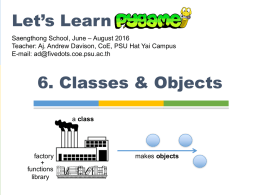 06. Classes and Objectsx