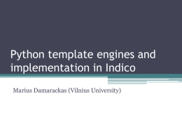 Python template engines and implementation in Indico