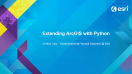Extending ArcGIS with Python