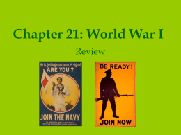 Chapter 21: World War I