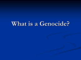 What is a Genocide? - Warren Hills Regional School District