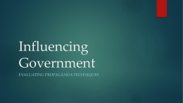 Influencing Government PPT