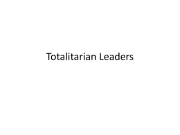 Totalitarian Leaders Chart (answers)