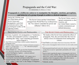 Honors Project - Propaganda and the Cold War