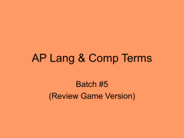 AP Lang & Comp Terms