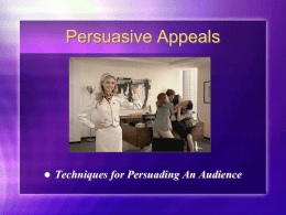 Persuasive Appeals
