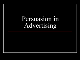Persuasion in Advertising - Southwest Career and Technical