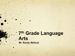 7th Grade Language Arts - Welcome to Summit Schools