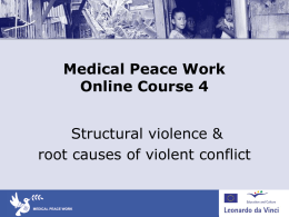 Medical Peace Work Online Course 4
