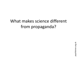 What makes science different from propaganda?