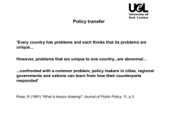 Policy transfer - University of South Australia