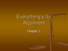 Everything’s An Argument - Longoria's AP English III