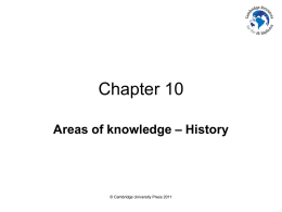 CHAPTER 10 Areas of Knowledge