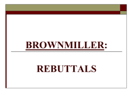 BROWNMILLER’S MILIEU - Luzerne County Community College