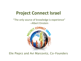 Project Connect Israel - Articulate Writing Solutions