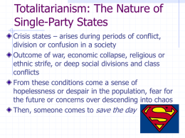 Totalitarianism: The Nature of Single