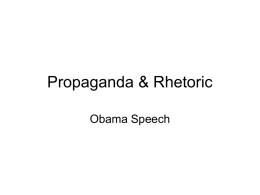 Propaganda & Rhetoric