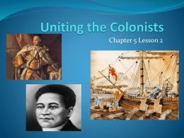 Uniting the Colonists - North Plainfield School District