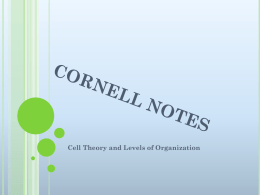 How to take cornell notes - Parkway C-2