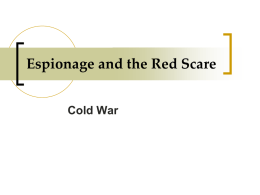 Espionage and the Red Scare