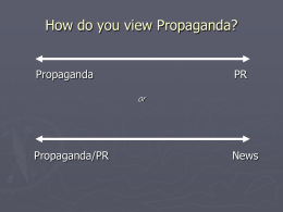 Or Propaganda?