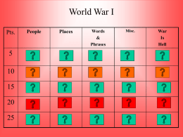 Jeopardy World War I