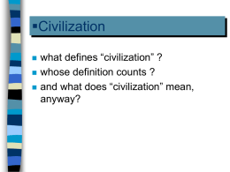 What is a civilization