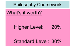 Philosophy Coursework